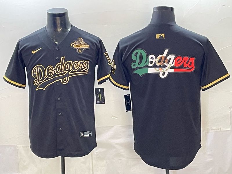 2026 Men Nike Los Angeles Dodgers Blank black gold Game MLB Jersey 0014->los angeles dodgers->MLB Jersey